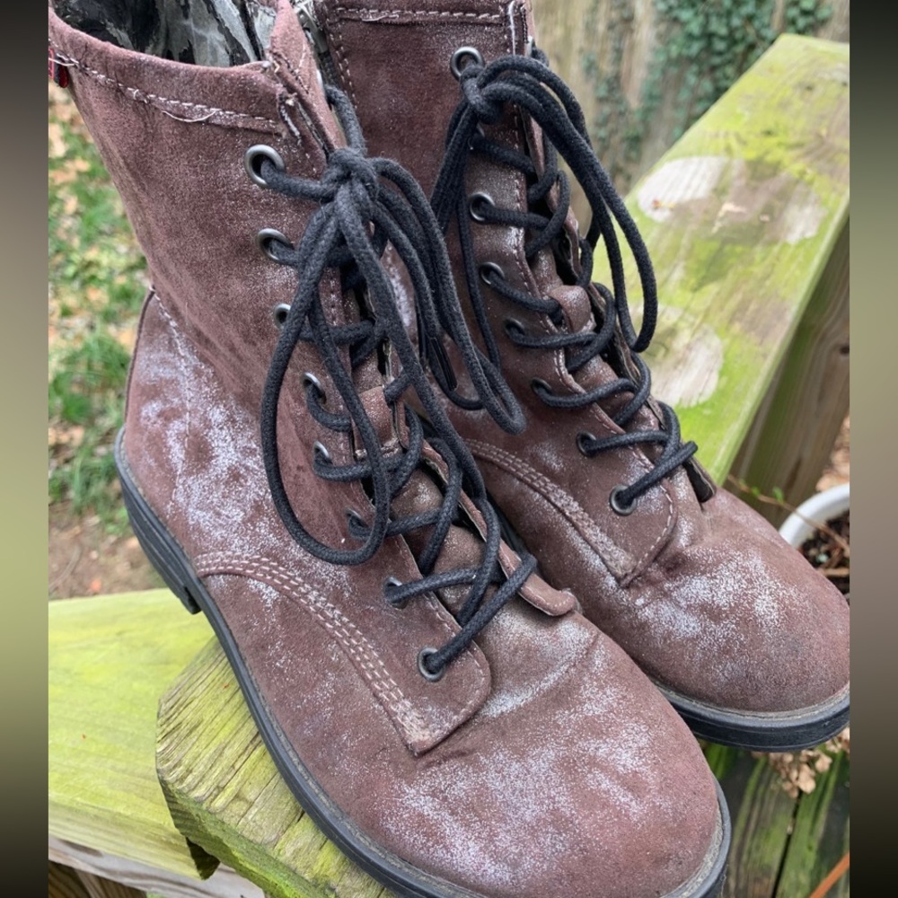 Big Buddha glitter sparkle lace up combat boots